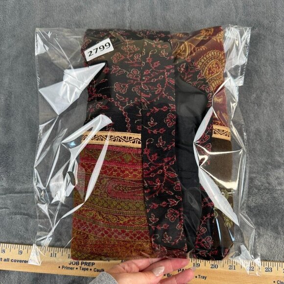 Vtg Patchwork Floral Paisley 16 1X Jacket White Stag Lagenlook Boho Tapestry - Picture 12 of 12